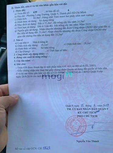 Hình ảnh Đất Mặt tiền đường Võ Văn Hát, P. Long Trường