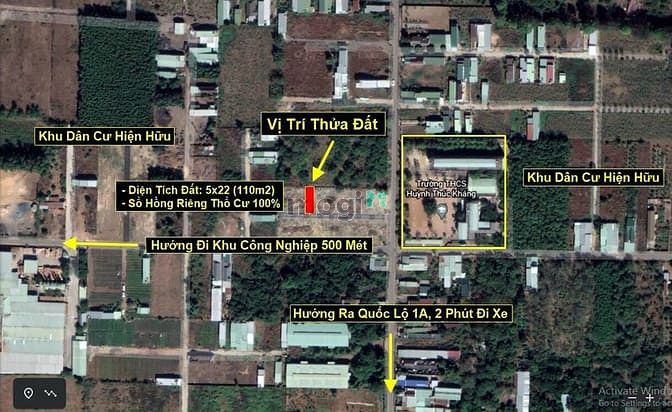 Hình ảnh Bán lô đất nền thổ cư 100% liền kề KCN Bàu Xéo. Đối diện trường cấp 2