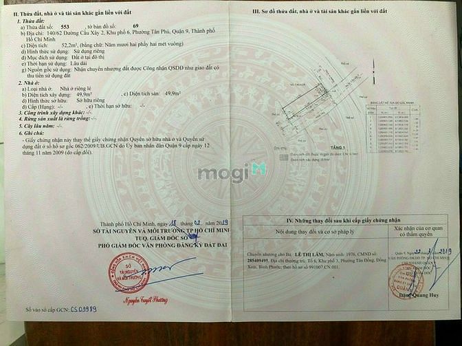 Hình ảnh Chủ cần bán nhanh lô đất 2 mặt tiền hẻm 140 đường cầu xây 2