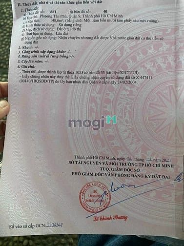 Hình ảnh Bán đất mặt tiền hẻm 41 Đường Cầu Xây.P.Tân Phú