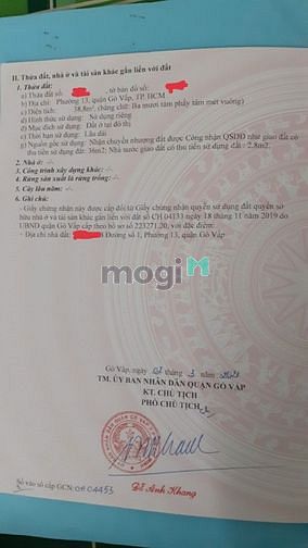Hình ảnh Bán nhanh lô đất HXH ĐƯỜNG SỐ 1, P13 , Gò Vấp, DT 39M2