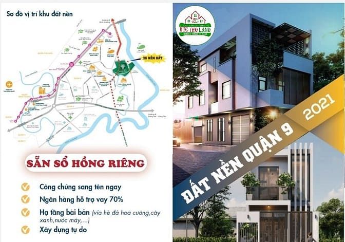 Hình ảnh Đất Sổ sẵn ngay Vinhomes Quận 9, từ 2tỷ8/lô, SHR,50-80m2, TC100%, XDTD