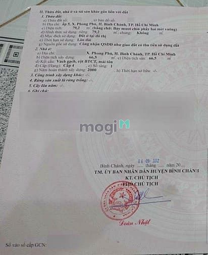 Hình ảnh (Bình Chánh) 2.8tỷ C/c BÁN GẤP đất Ấp 5,Phong Phú,Bình Chánh,TP.HCM