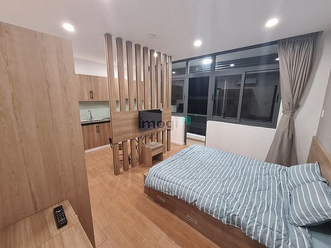 Hình ảnh Studio_BAN CÔNG_Full nội thất gỗ cao cấp_45m2_chợ Tân Định_Hồ con rùa
