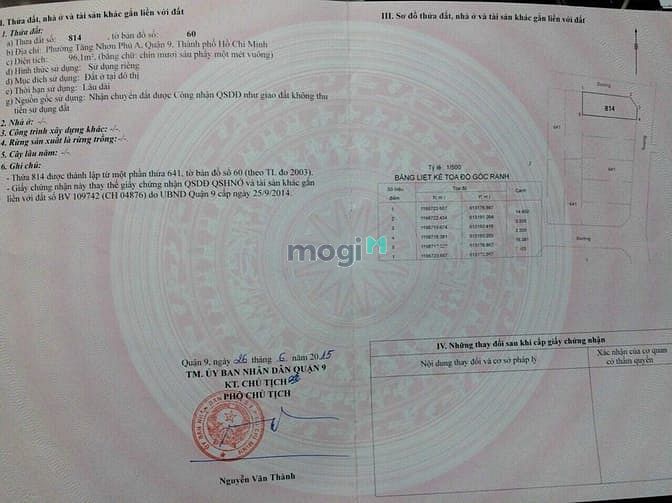 Hình ảnh Bán Lô Đất Góc 2 Mặt Tiền Hẻm 175 Đường Số 2 Đình Phong Phú, DT 96m2