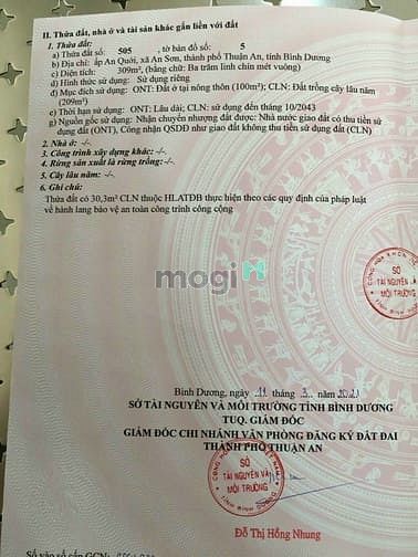 Hình ảnh Cần bán đất mặt tiền AN SƠN 01 .thuận an .bình dương  TDT 309m