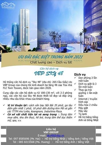 Hình ảnh Cho thuê Trang Chủ MB66.COM / Đăng Ký Tặng 66K tại tầng 48 Chung cư FLC Twin Tower, Cầu Giấy
