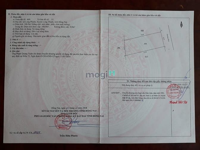 Hình ảnh Anh trai làm ăn thua lỗ nên bán 100m2 đất nền Long Thành 1,6 tỷ