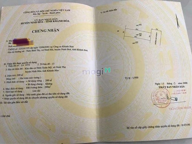 Hình ảnh Đất Ninh Thọ - Ninh Hòa full thổ