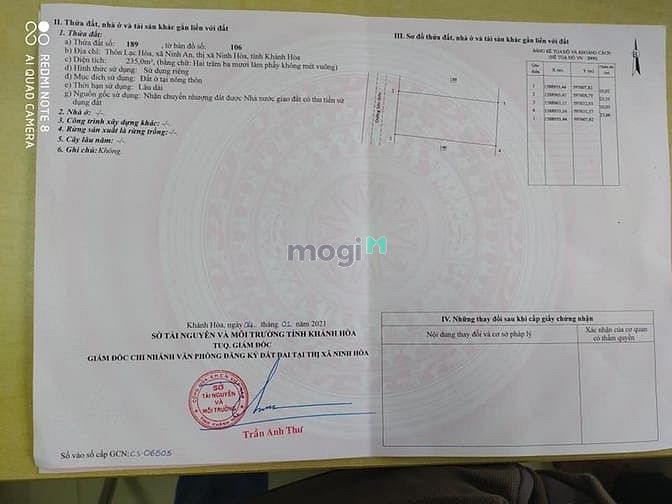 Hình ảnh 235m2 thổ cư Ninh An - Ninh Hòa - Khánh HÒa