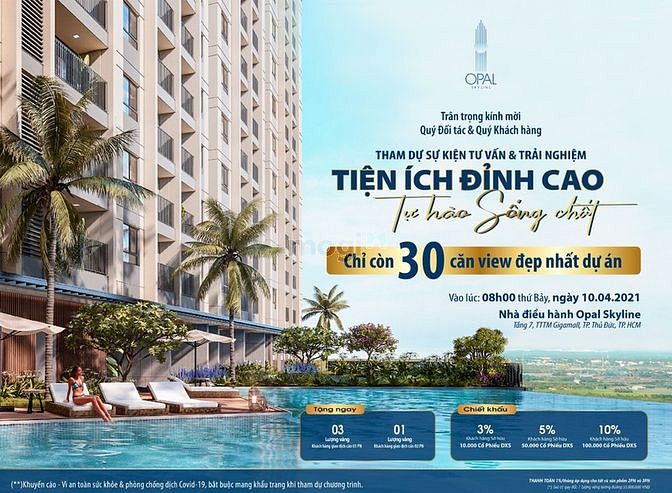Hình ảnh Chỉ còn 30 căn View đẹp No1 DỰ ÁN OPAL SKYLINE