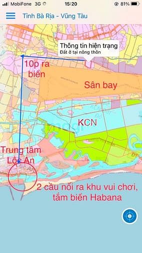 Hình ảnh Triển khai khu đất sân bay Lộc An thổ cư sẵn, sổ hồng riêng cho khách