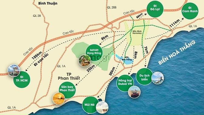 Hình ảnh Bán lô đất vườn siêu đẹp 2 mặt tiền, sổ đỏ xã Hòa Thắng