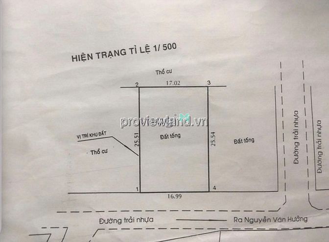 Hình ảnh Bán đất Nguyễn Văn Hưởng, Thảo Điền, 434m2, đường rộng, sổ hồng