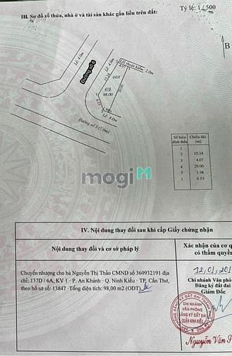 Hình ảnh bán nền góc 2 mặt tiền số 5 vs số 6 khu dân cư thới nhựt 2 giá  4.8 tỷ