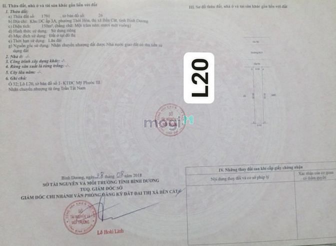 Hình ảnh Bán L20-Ô32, KĐT Mỹ Phước 3, Bình Dương, DT150m2, TC100%,SHR, 1,75 tỷ