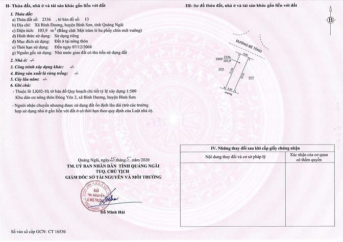 Hình ảnh Cơ hội mua đất sổ đỏ dự án ngay KKT Dung Quất cho vợ chồng trẻ, 650tr