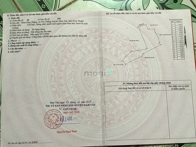 Hình ảnh Đât biển 6 mẫu. Mặt tiền 300 m. Bình thuận giá 19 tỷ .