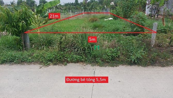 Hình ảnh 105m2 Đất Thổ cư 5x21 Mặt tiền đường bê tông 8 Tấn giáp Bình Chánh