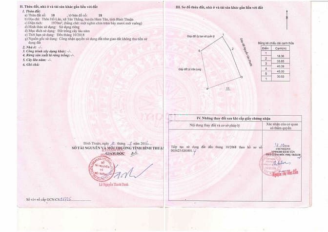 Hình ảnh Đất biển hồ lân 41 x 45 giá 4 tỷ 6 . Bình thuận
