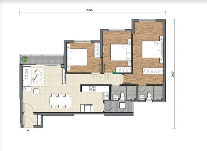 Hình ảnh Sở Hữu Căn Hộ Đẳng Cấp 3 Phòng Ngủ - PRECIA , 101m2. 52trieu/m2 . Than