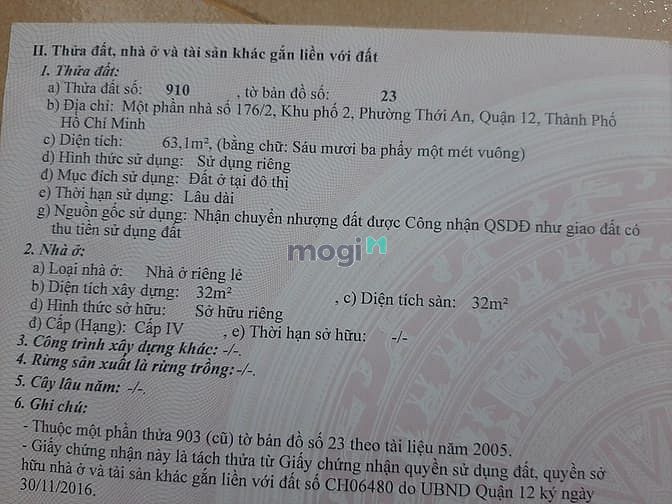 Hình ảnh Bán lô đất 2/ hẻm 8m TA16 Quận 12, 4mx16m, Giá: 3,1 tỷ