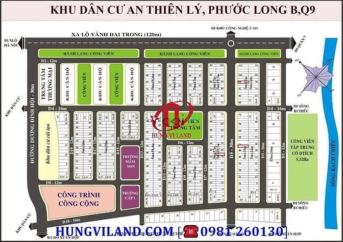 Hình ảnh HUNGVILAND Bán lô góc 2MT trục đường 30m