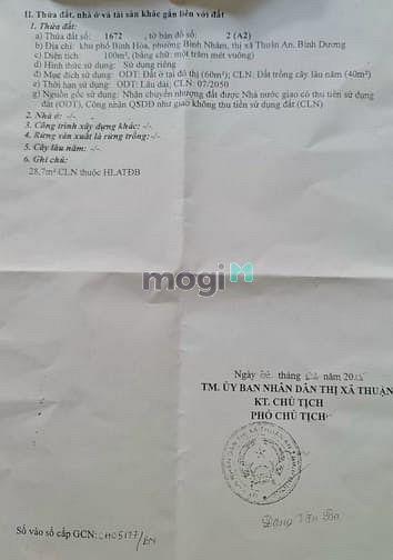 Hình ảnh Bán nhà mặt tiền đường Bình nhâm
