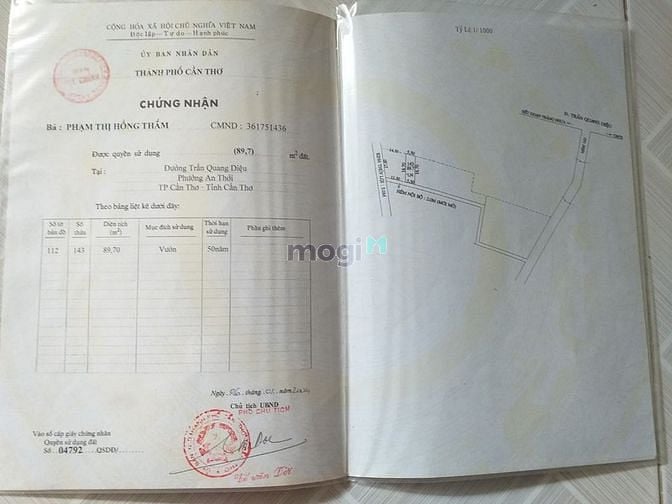 Hình ảnh Nền thổ cư hẻm 35 Đồng Văn Cống, An Thới, Bình Thủy, Tp.CT