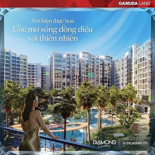 Hình ảnh Bán căn 2PN Diamond Centery, chỗ đậu xe định danh, trúng voucher 300tr