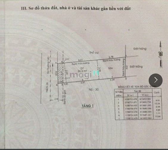 Hình ảnh 52m2 đất hiện hữu SHR đường 160 TNP A bán nhanh rẻ nhất KV