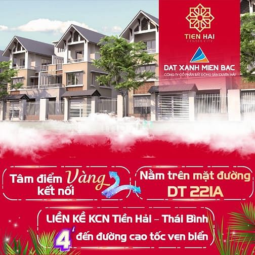 Hình ảnh Đất đấu giá Tiền Hải - Trái Diêm 3 - Sổ đỏ ngay - Sát dân cư, khu CN