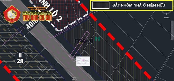 Hình ảnh Bán đất đường Tỉnh Lộ 2 - 223m2 - 5x44 - 153m2 thổ cư