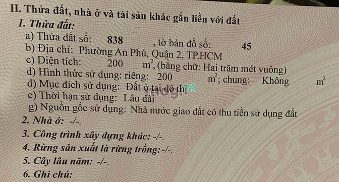 Hình ảnh Chính chủ cho thuê đất trống Quận 2 khu An Phú, đối diện Metro