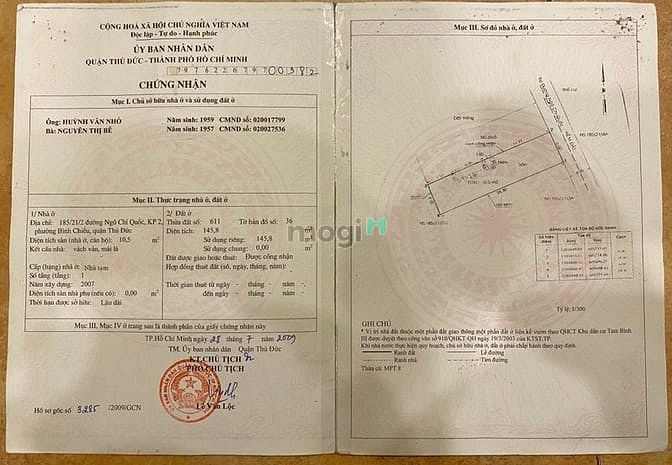 Hình ảnh Bán gấp lô đất 146m2 hẻm xe hơi đường Ngô Chí Quốc, Bình Chiểu,Thủ Đức