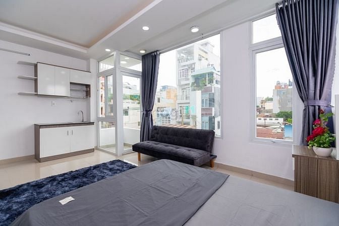 Hình ảnh Cho Thuê Căn Hộ Mới Xây Có Balcon FULL Nội Thất Quận Bình Thạnh