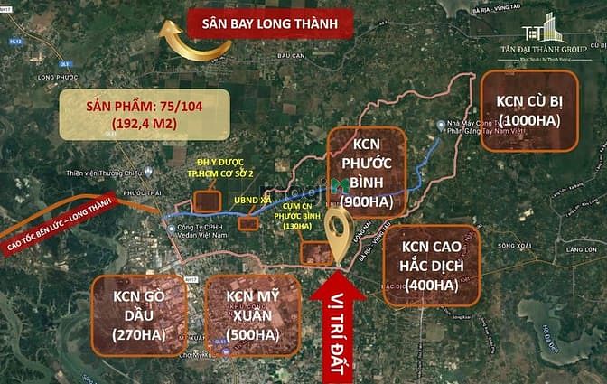 Hình ảnh BÁN 192m2 đất ONT, đường lớn,SHR công chứng ngay.Phước Bình-Long Thành