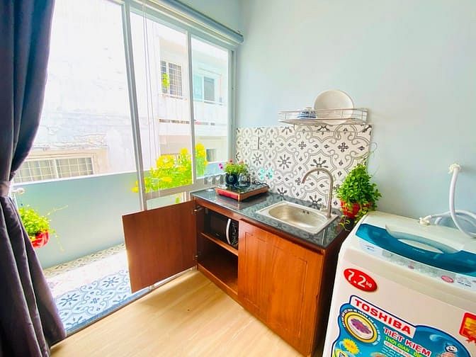 Hình ảnh 🤹🏻 CHDV 1PN, ban công, cửa sổ đón gió, máy giặt riêng, giáp Q1