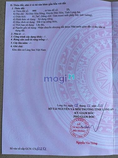 Hình ảnh Chính chủ bán đất đã có SHR Khu Đô Thị Làng Sen
