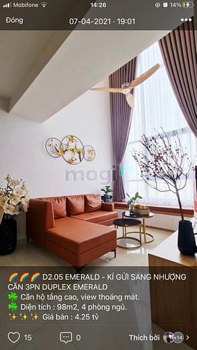 Hình ảnh Bán gấp căn Duplex thông tầng 3PN Emerald , full nội thất cực đẹp