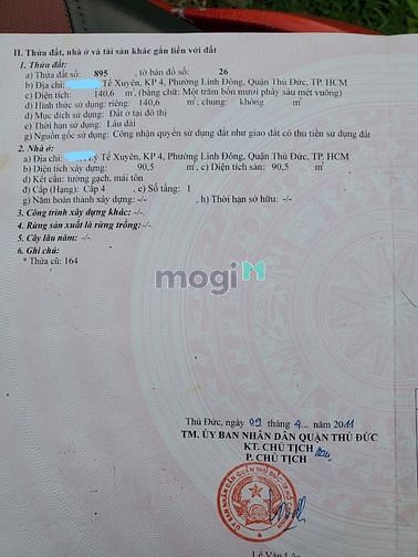 Hình ảnh 146m2 Full thổ cư ngang 8m, mặt tiền kd kế bên trường THCS Linh Đông