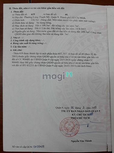 Hình ảnh Đất 5x23 đường Hàng Tre Quận 9. 4,6 ty