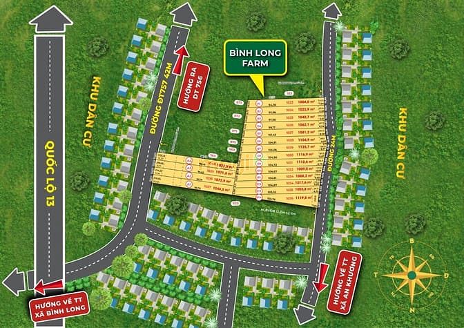 Hình ảnh Mở bán 18 lô đất 1000m2 mặt tiền DT757 giao QL13 Hớn Quản, Bình Phước