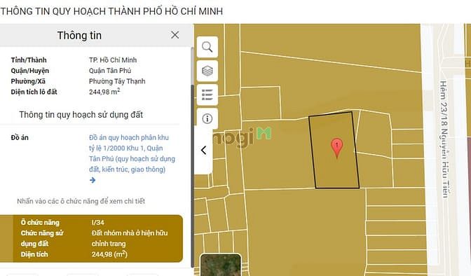 Hình ảnh Trung Tâm Tân Phú, 245m2 Đất Ở Đô Thị, Chỉ 55 Triệu/m2, Hẻm Xe Hơi