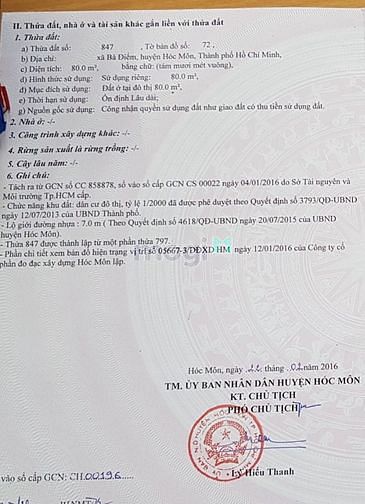 Hình ảnh Đất Thổ Cư Đường Bà Điểm 4 , Gần Trường Học Bùi Văn Ngữ , Chợ Bà Điểm