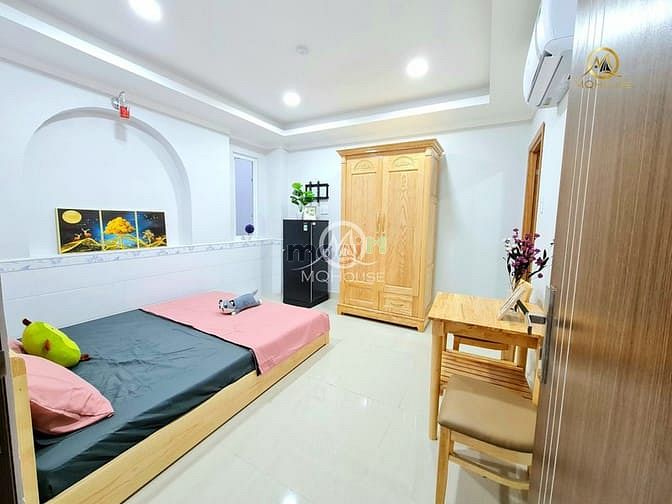 Hình ảnh Mb6623 nạp rút nhanh chóng mini cửa sổ lớn thoáng, full nội thất gỗ, gần Vạn Hạnh Mall.