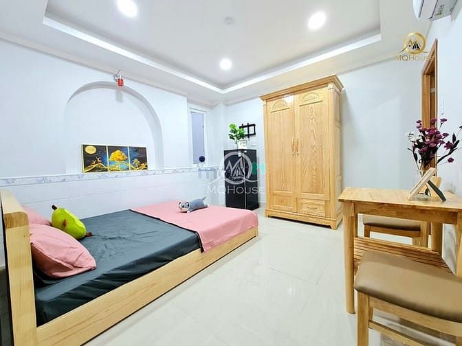 Hình ảnh Mb6623 nạp rút nhanh chóng mini cửa sổ lớn thoáng, full nội thất gỗ, gần Vạn Hạnh Mall.