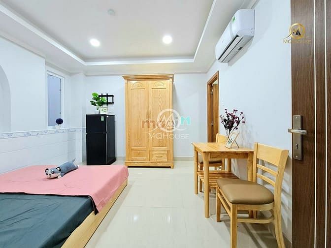 Hình ảnh Mb6623 nạp rút nhanh chóng mini cửa sổ lớn thoáng, full nội thất gỗ, gần Vạn Hạnh Mall.