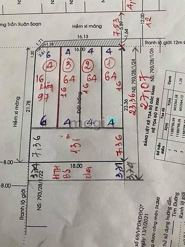 Hình ảnh Bán 2 lô đất mặt tiền đường số khu biệt thự Kiều Đàm F. Tân Hưng