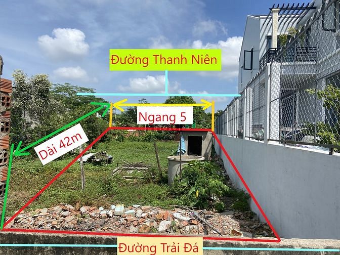 Hình ảnh Bán Nền đất Xã Phạm Văn Hai, Đường Thanh Niên 210m2. Giá 17tr/m2
